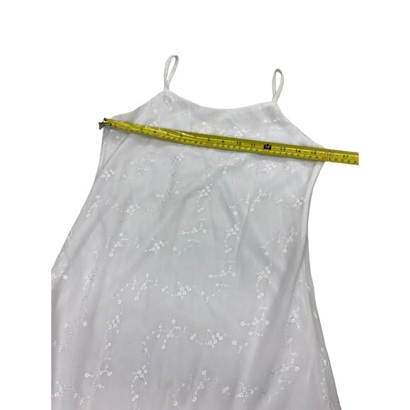Dior White Eyelet Slip Dress Size L Spaghetti Strap NWT - Picture 6 of 6